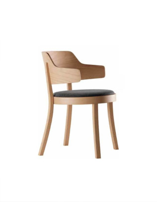 Holzstuhl seley 1-463 mit Sitzpolster von Horgenglarus | betz-designmöbel.ch