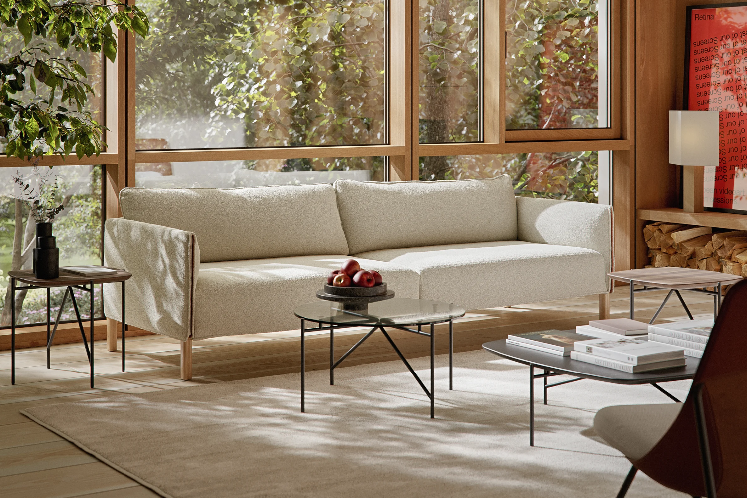 Ein 2,5-Sitzer Sofa Spectrum steht in einem Wohnbereich